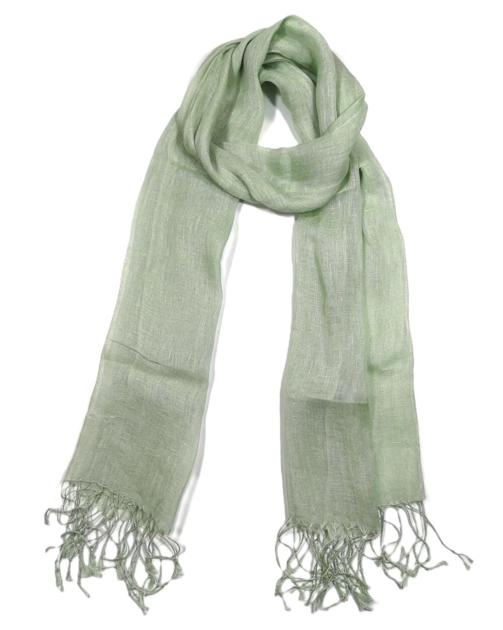 6292 Unisex 100% Linen Scarves and 71"x22" LightGreen
